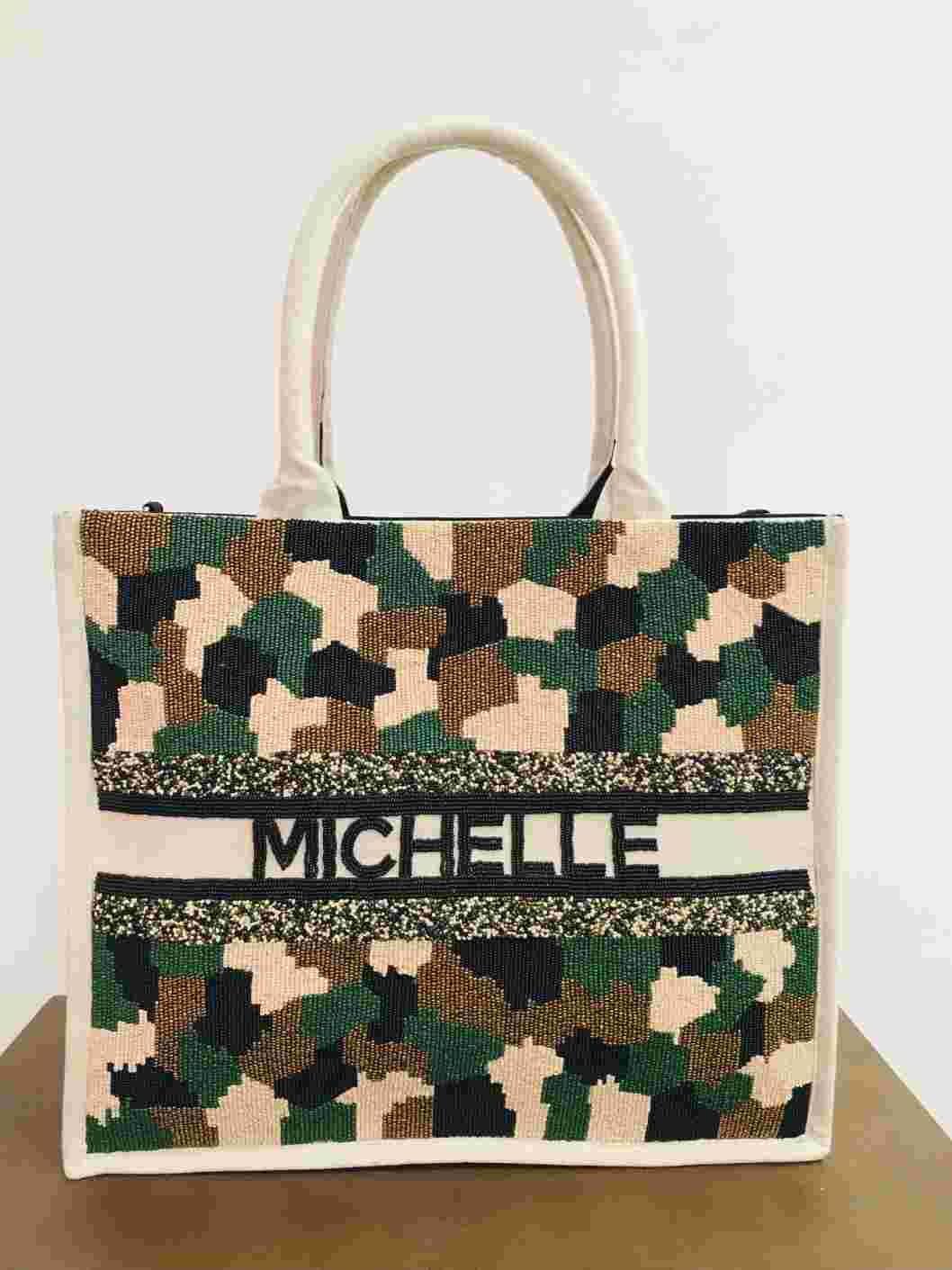 embroidered canvas bag